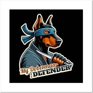 Ninja Doberman Posters and Art